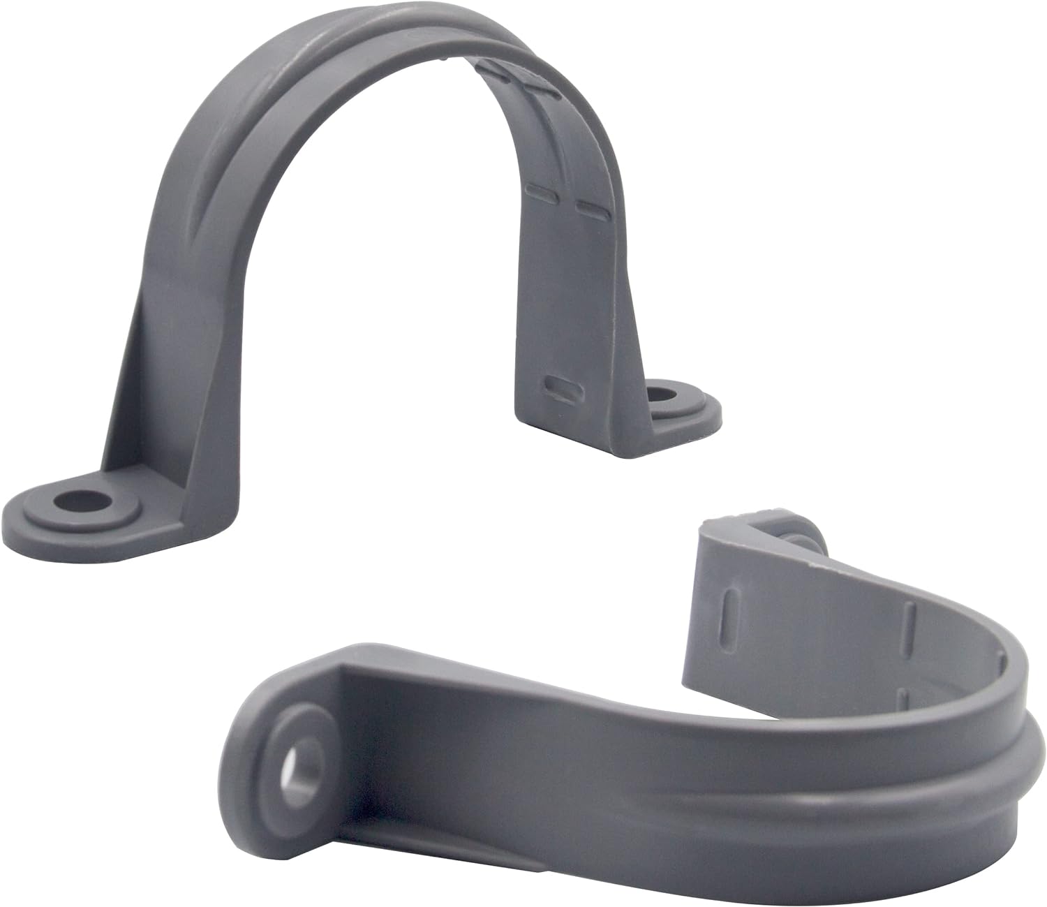 ISPINNER 6pcs 2-1/2 Inch PVC Pipe Straps, 2 Holes Plastic Conduit Strap for PVC Pipes, Conduit and Cables, UL Listed Pack of 2