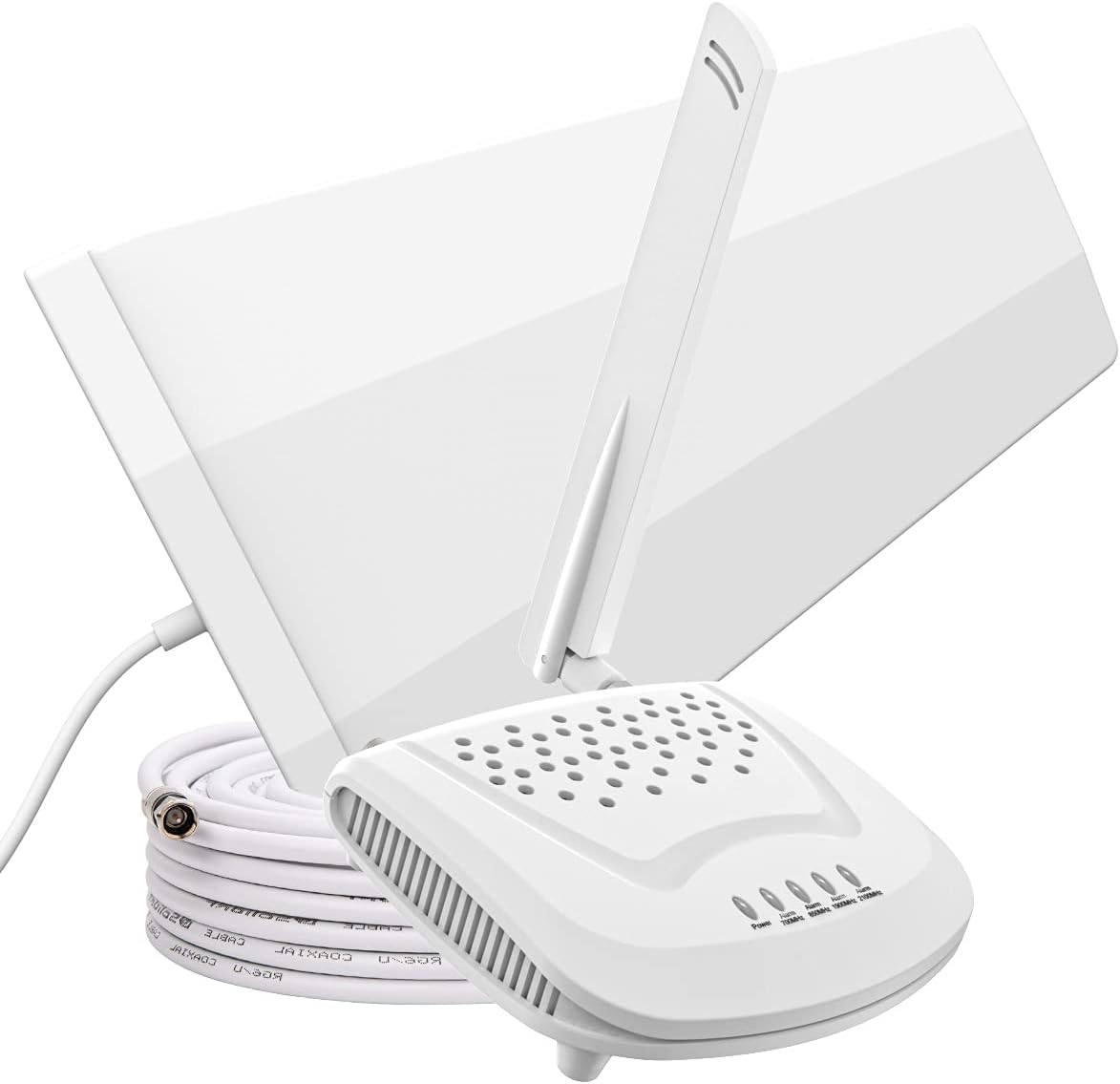 SolidRF Cell Phone Signal Booster for Home and Office, Up to 1,500 sq ft Compatible with All US Carriers AT&T, Verizon, T-Mobile, Sprint, U.S. Cellular & More-Band 12/13/17/5/2/25/4, -Black