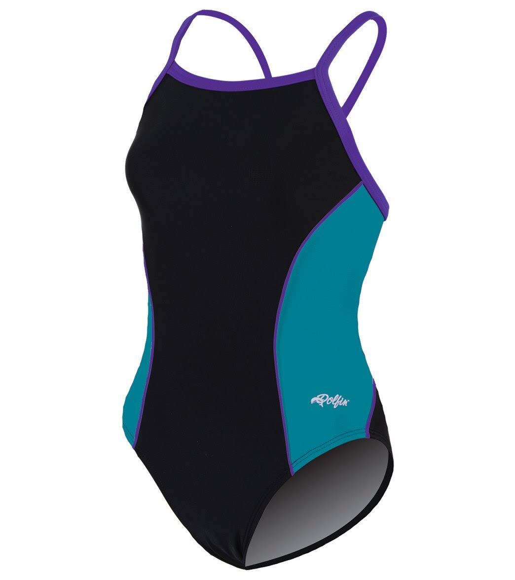 Dolfin 26 Team Panel V-2 Back Black/Teal/Purple 9672LBLK/TEAL/PUR26