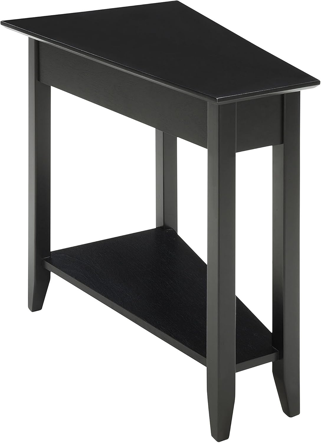 Convenience Concepts American Heritage Modern Wedge End Table, Black