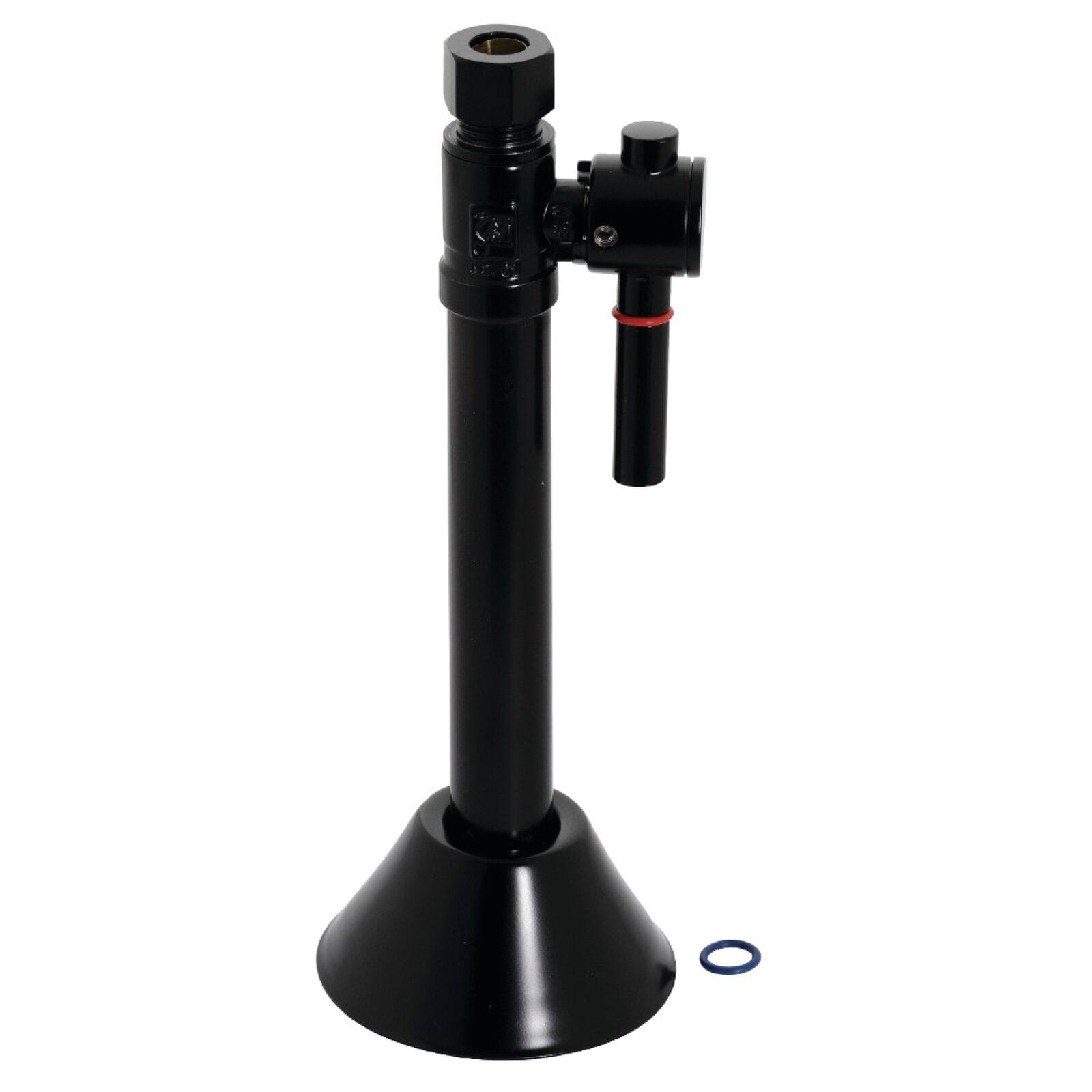 Kingston Brass Cc83250dl Vintage 1/2x22 Sweat x 3/8x22 O.D. Comp Straight Shut-Off Valve with 5x22 Extension, Matte Black