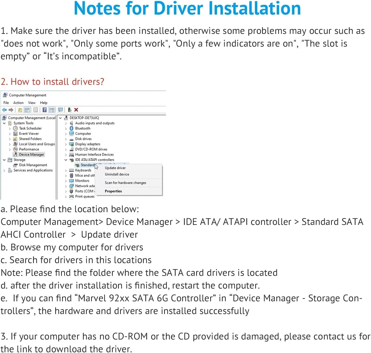 SupaHub SATA Card 8 Port, Non Raid SATA Expansion Card for SATA III 6G Hard Drives for Desktop, Includes 8 SATA Cables and 2 SATA Splitter Cables Pack of 2
