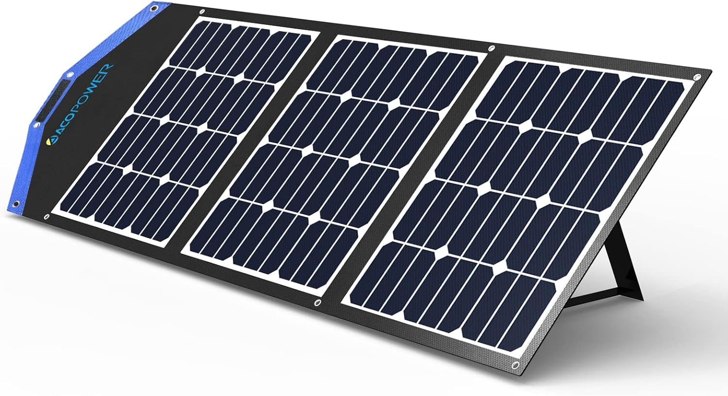 ACOPOWER 90W Portable Solar Panel,3x30W Foldable Solar Panel Suitcase with USB/DC/Type-C 3 Outputs for Phones ,Camping,Outdoors , RV and Acopower Car Refrigerator