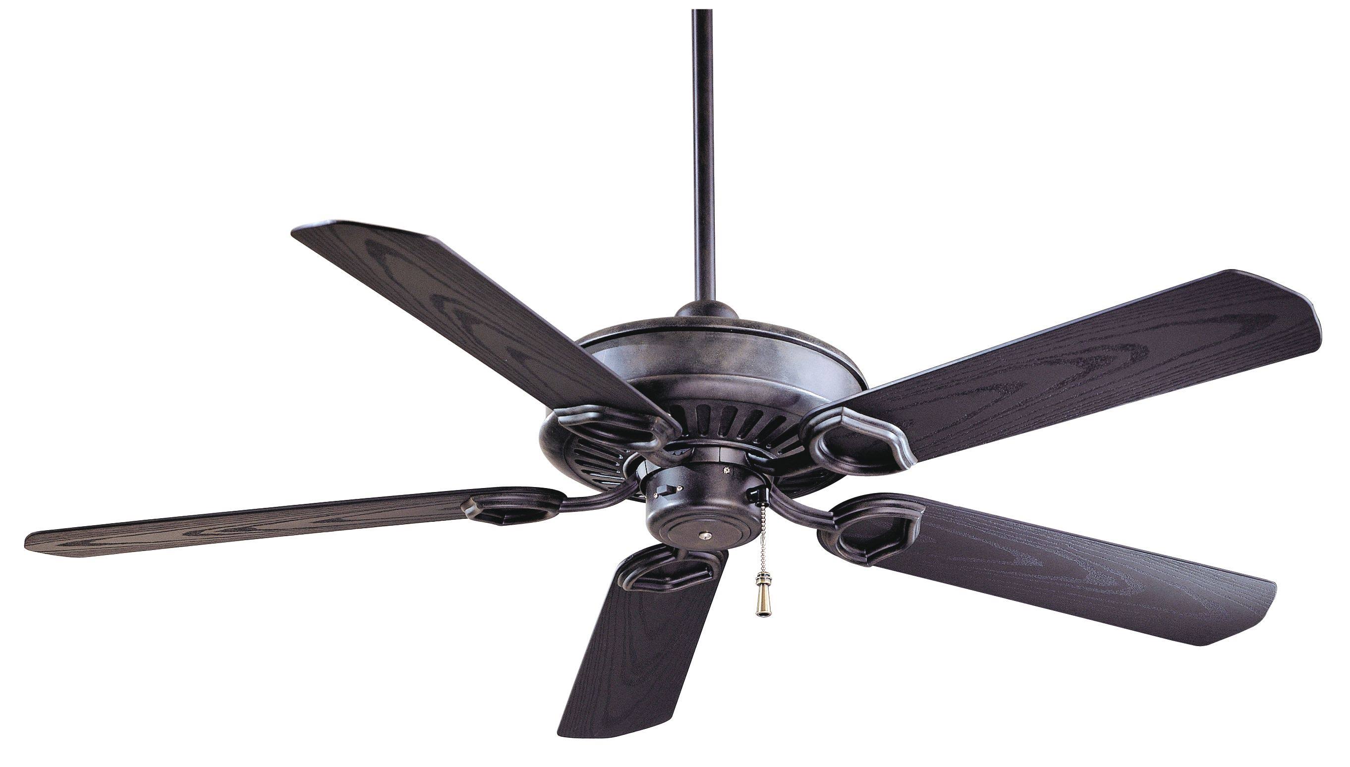 Minka-Aire Sundowner 54x22 Ceiling Fan - Heritage Finish - Matte Black Blades