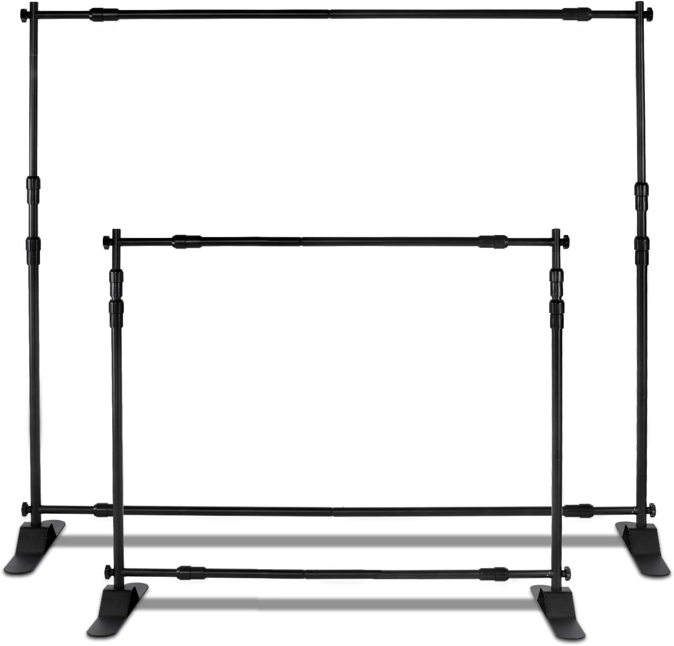T-SIGN 8x8 ft Backdrop Banner Stand Large Heavy Duty Professional Telescopic Step and Repeat, Trade Show Photo Booth Background, Carry Bag