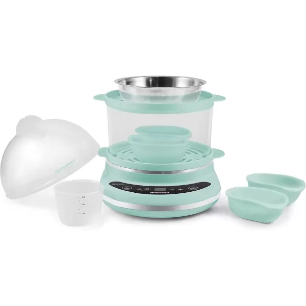 Egg Cookers EGC314M Easy Egg Cooker Food Steamer, Rice Cooker, Poacher, Omelet & Soft, Medium, Hard-Boiled with Programmable Presets and Delay Timer, BPA Free, 14 eggs, Mint(Mint)