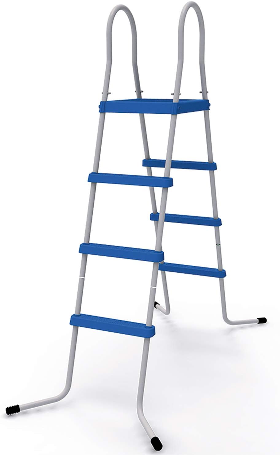 JLeisure 48 Inch 3 Step with Platform A Frame Deck Heavy Duty Metal Steel Frame Outdoor Backyard Above Ground Swimming Pool Ladder