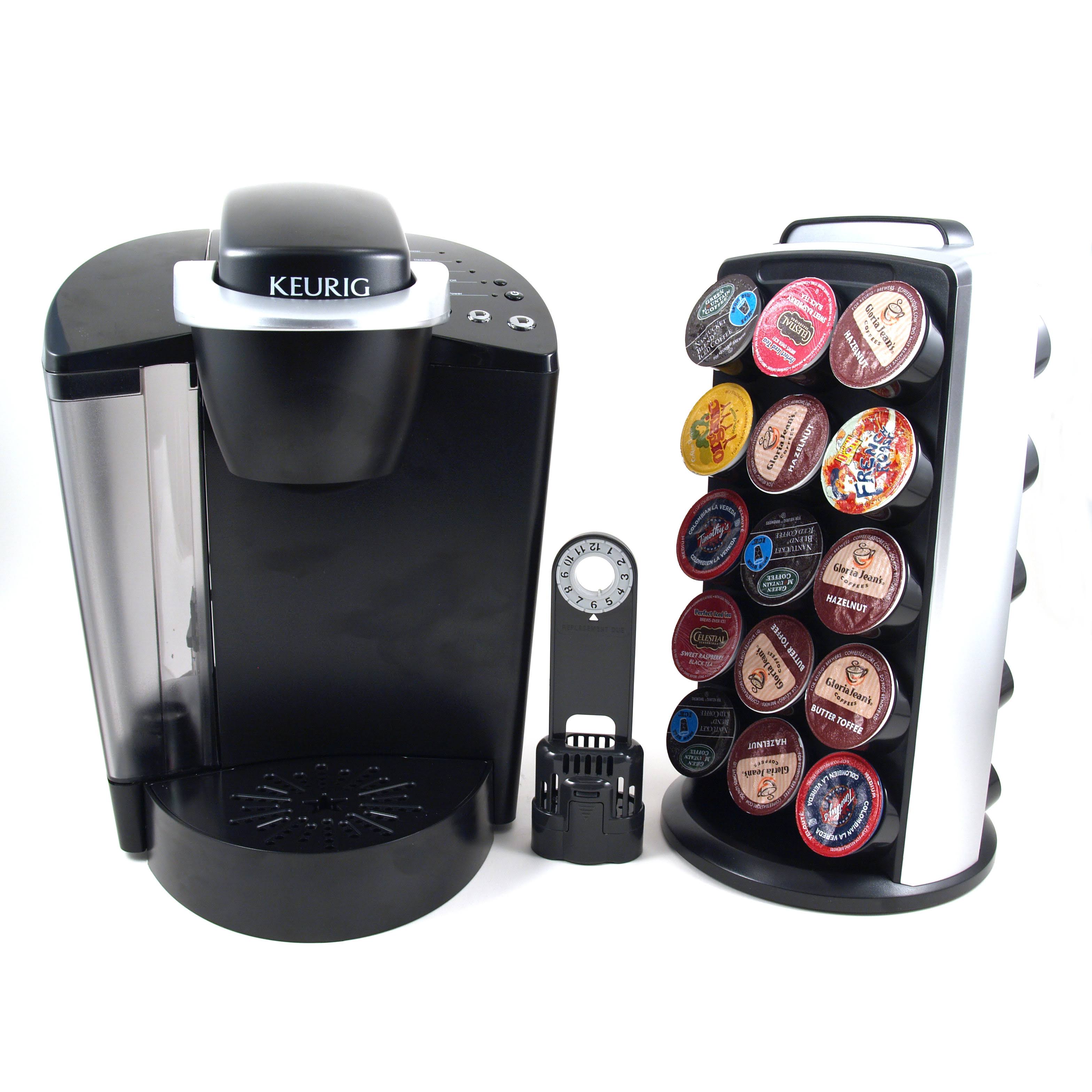 Keurig Elite K45 Black Single Cup Brewing System with Rotating 30 K-Cup Carousel Tower