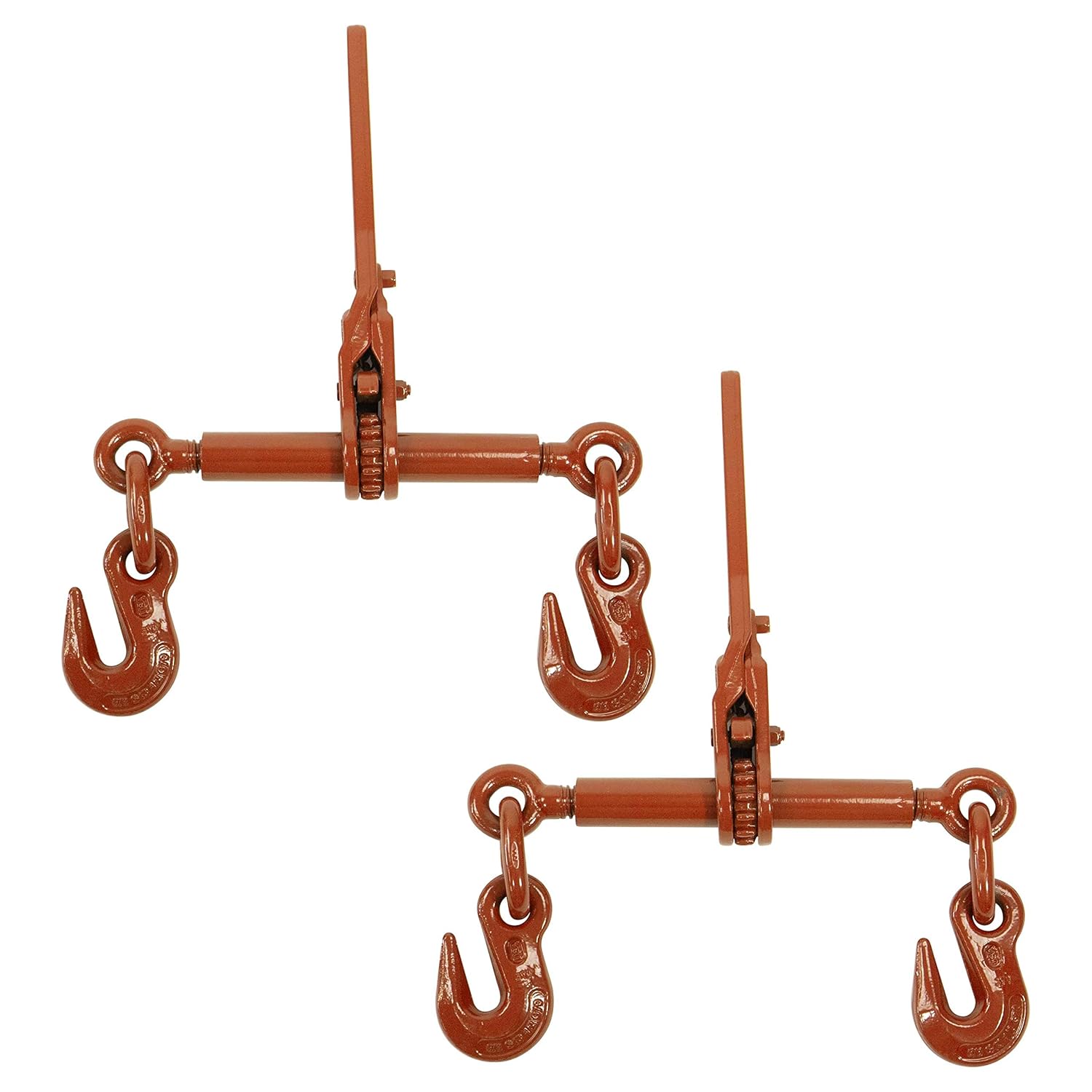 Columbus McKinnon Ratchet Chain Binder - 1/2 Inch x 5/8 Inch Load Binder - Easily Secure Heavy Loads to A Truck Or Flatbed Trailer - Ratchet Boomer with 13,000 Pound Working Load Limit - 2 Pack