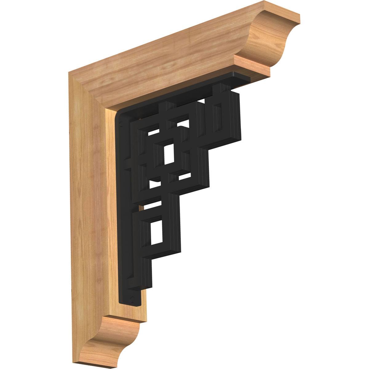 3 1/2 inchw x 20 inchd x 23 inchh Eris Traditional Ironcrest Smooth BRACKET, Western Red Cedar (2 inchw x 12 inchd x 15 inchh Ir