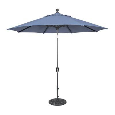 Launceston 9& Market Umbrella Sol 72 Outdoor Fabric Color: Sunbrella / Cast Ocean, Frame Color: Anthracite