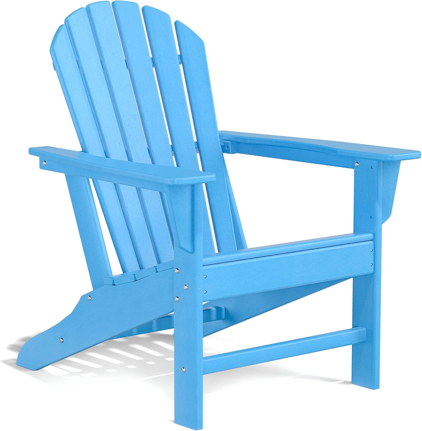 DAILYLIFE HDPE Adirondack Chair, Patio Outdoor Chairs, Plastic Resin Deck Chair, Painted Weather Resistant, for Deck, Garden, Backyard & Lawn Furniture, Fire Pit, Porch Seating (White)