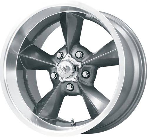 17x9.5 5x120.65mm|5x4.75 inch U.S. Wheel 701 Series Gunmetal Retro Wheels with Machined Lip