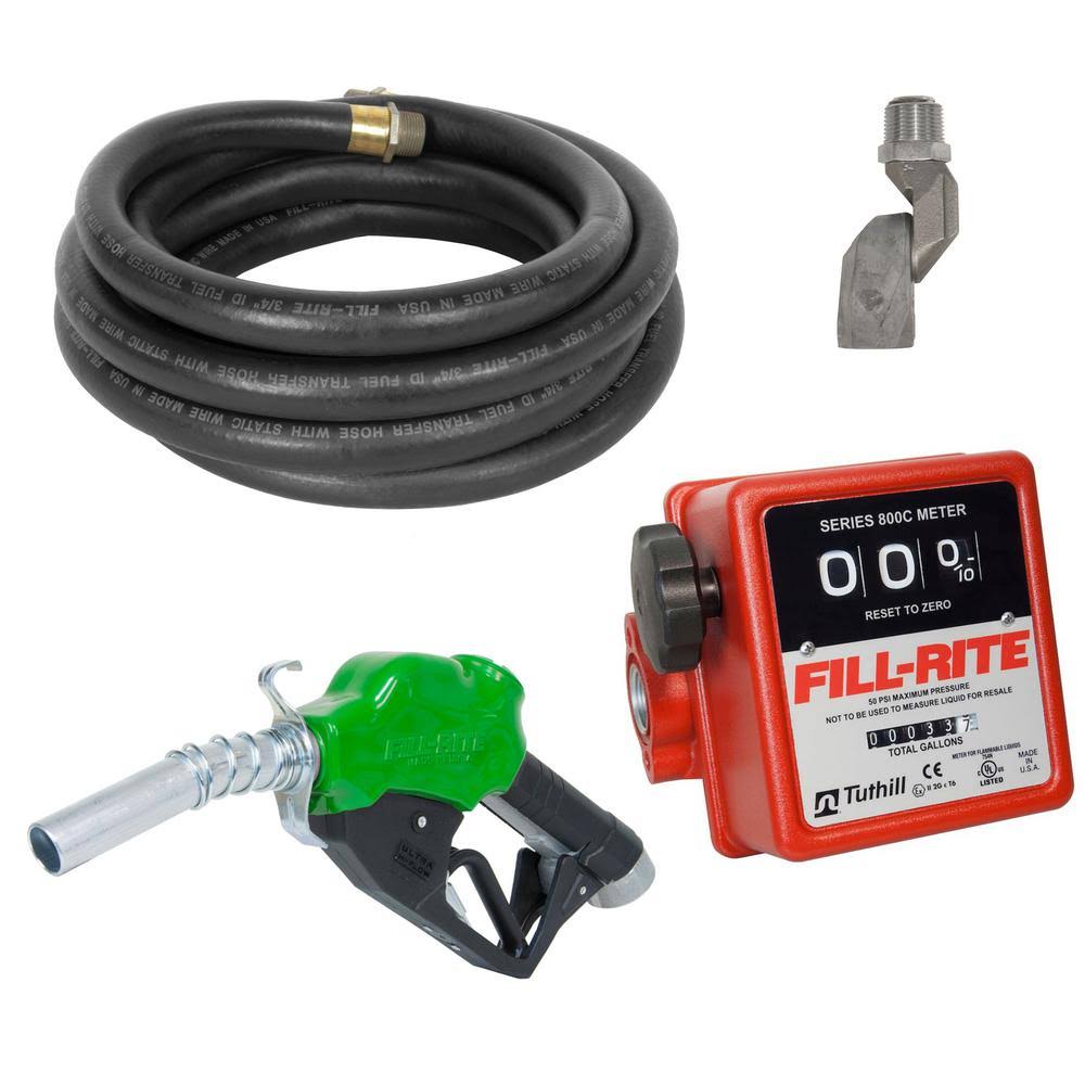 VM Innovations 20 ft. Neoprene Gasoline Fuel Pump TRANSFER Hose Bundle with Accessories 240041