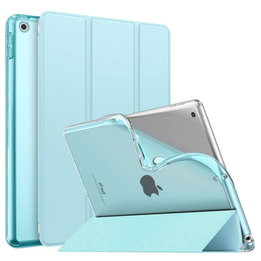 MoKo Case for New iPad 9th/8th/7th Gen Case (2021/2020/2019), Soft TPU Translucent Frosted Back Cover Slim Shell Protective Case