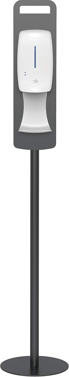 Automatic Hand Sanitizer Soap Dispenser with Stand, Touchless & Hands-Free, Stylish & Sturdy, Stainless Steel Construction, 1L Capacity with Easy Refill, Works with Gel Sanitizers