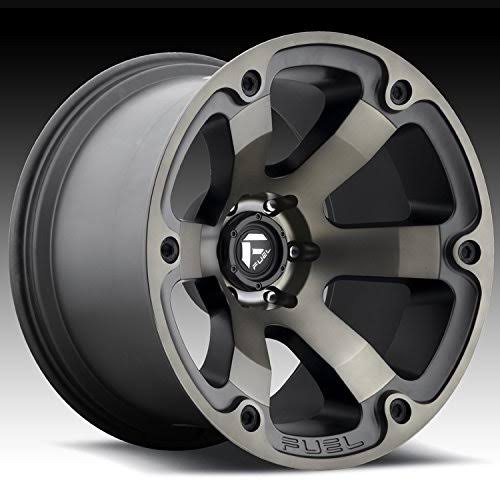 16x8 Fuel D564 Beast Matte Black Machined 6x5 5 1 Offset at MechanicSurplus.com