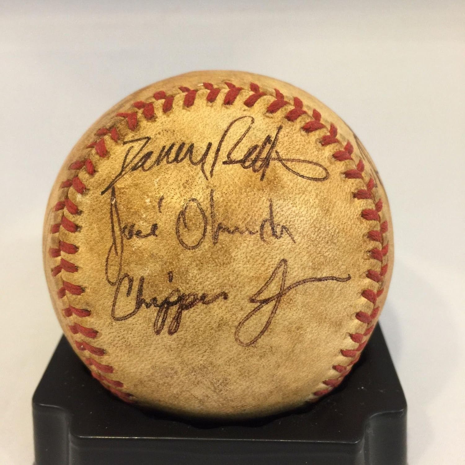 1991 Chipper Jones Pre Rookie Macon Braves Team Signed Baseball JSA COA Auto - Baseball Slabbed Autographed Rookie Cards