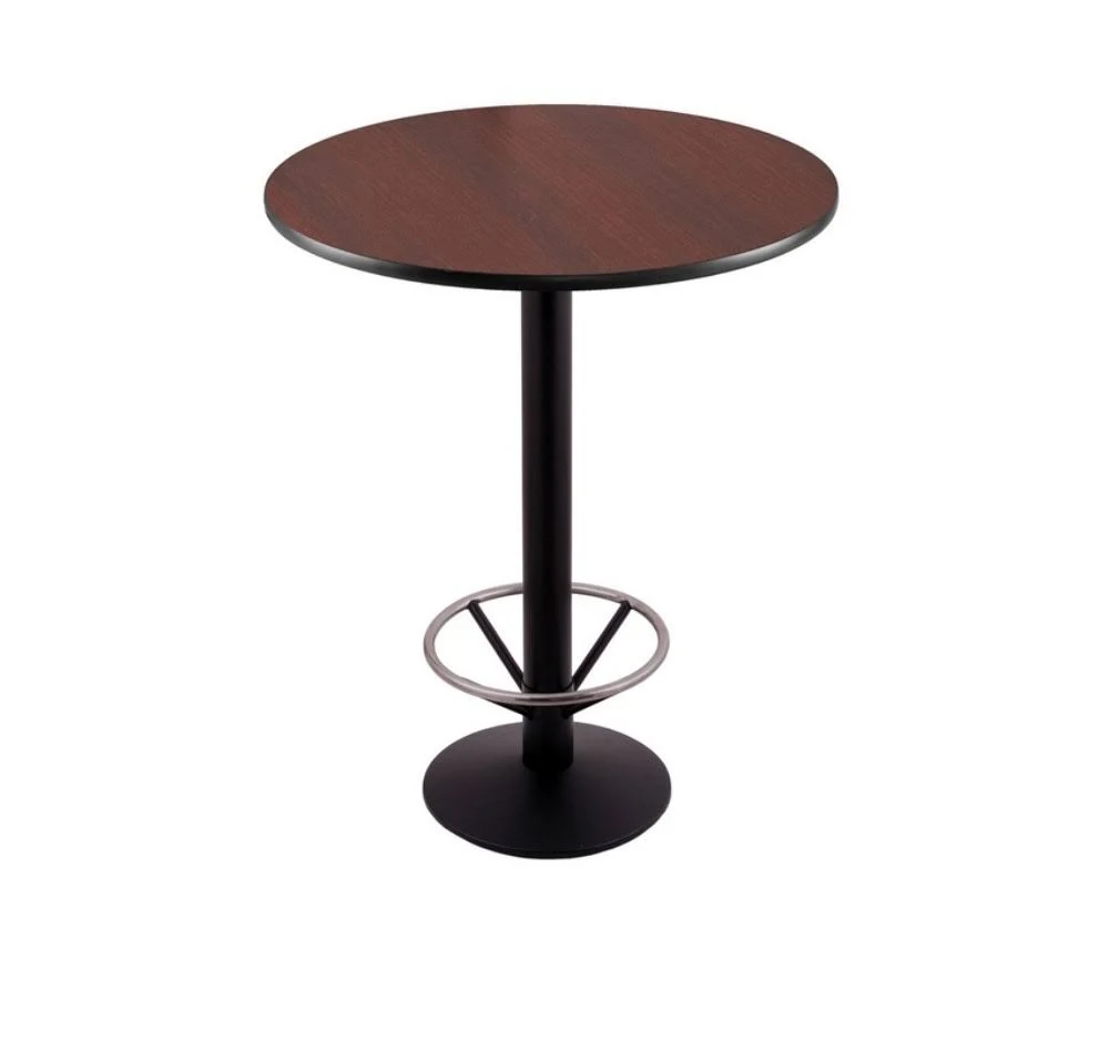 Holland Bar Stool 42x22 214 Black Table with 30x22 Diameter Top and Foot Ring