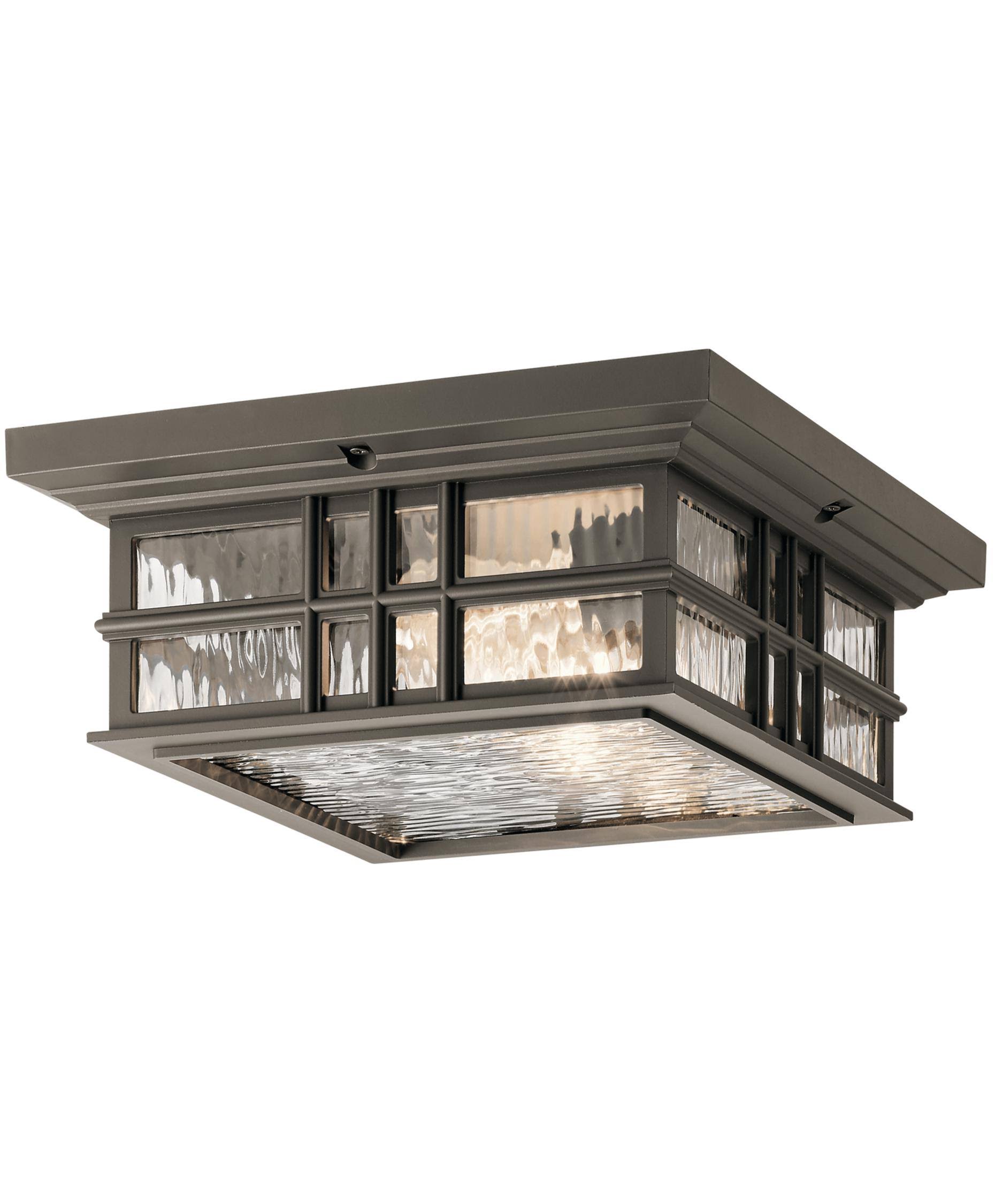 Kichler Beacon Square 2 Light Outdoor Ceiling, Olde Bronze - 49834OZ
