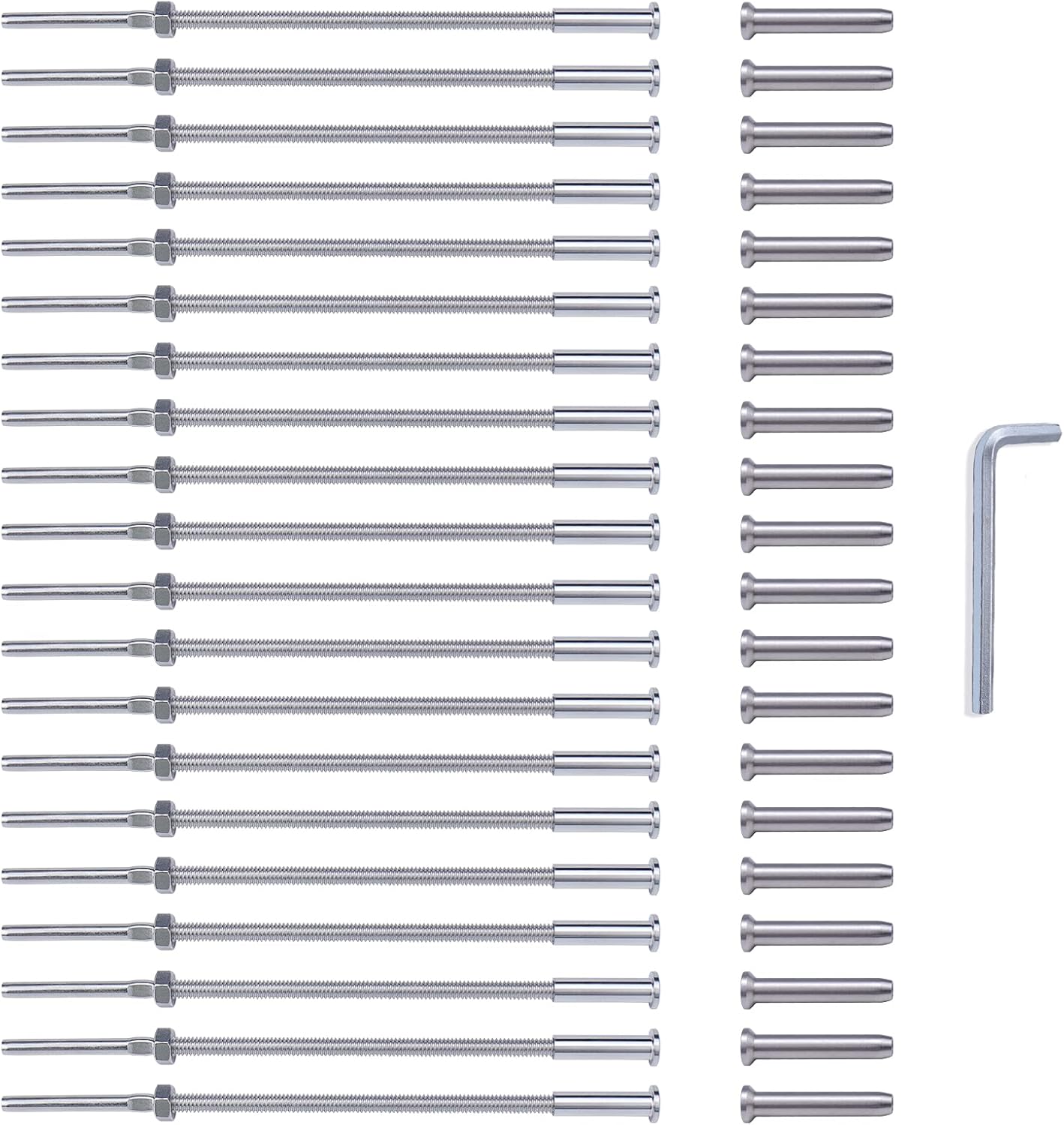 Muzata 20Pack Cable Railing Kit 1/8