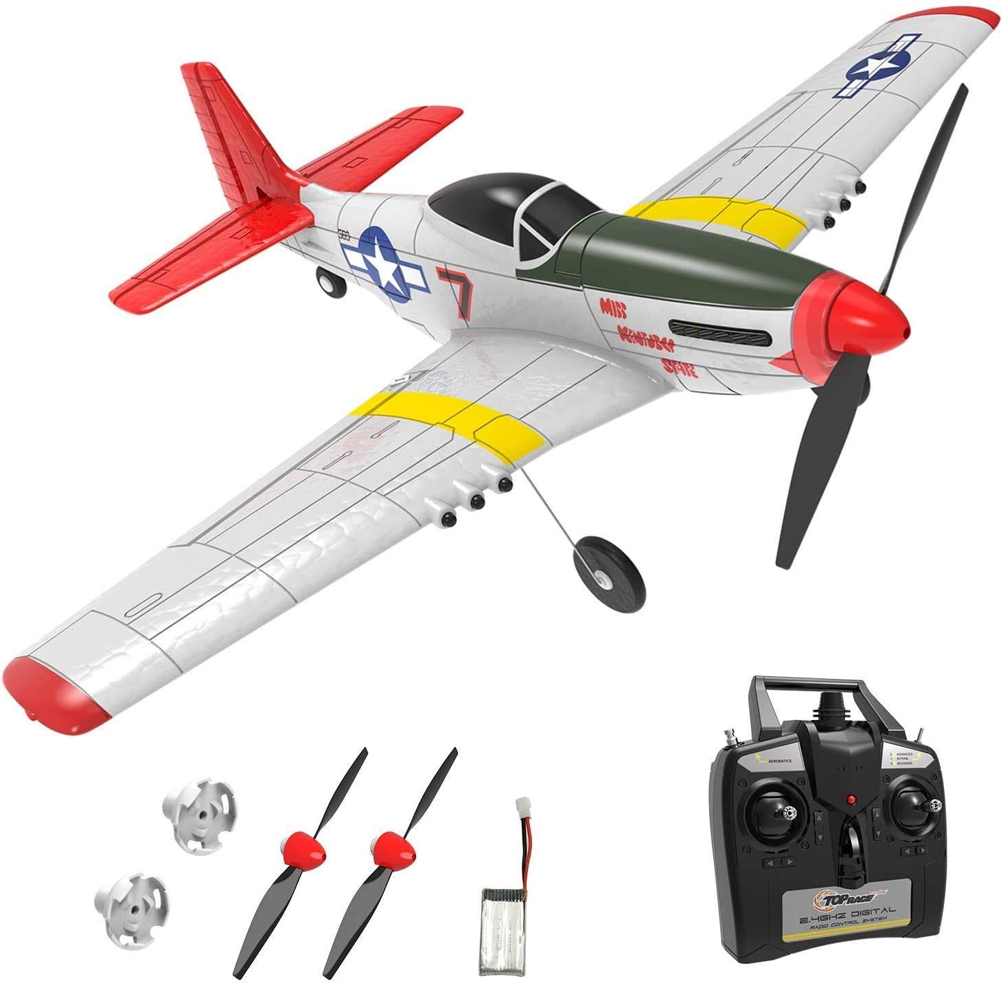 Top Race RC Plane 4 Channel Remote Control Airplane Ready to Fly RC Planes for Adults, Advanced RC Foam Airplane for Adults, Rem