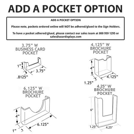 Azar - Sign holder - desktop - double-sided - clear (pack of 10)
