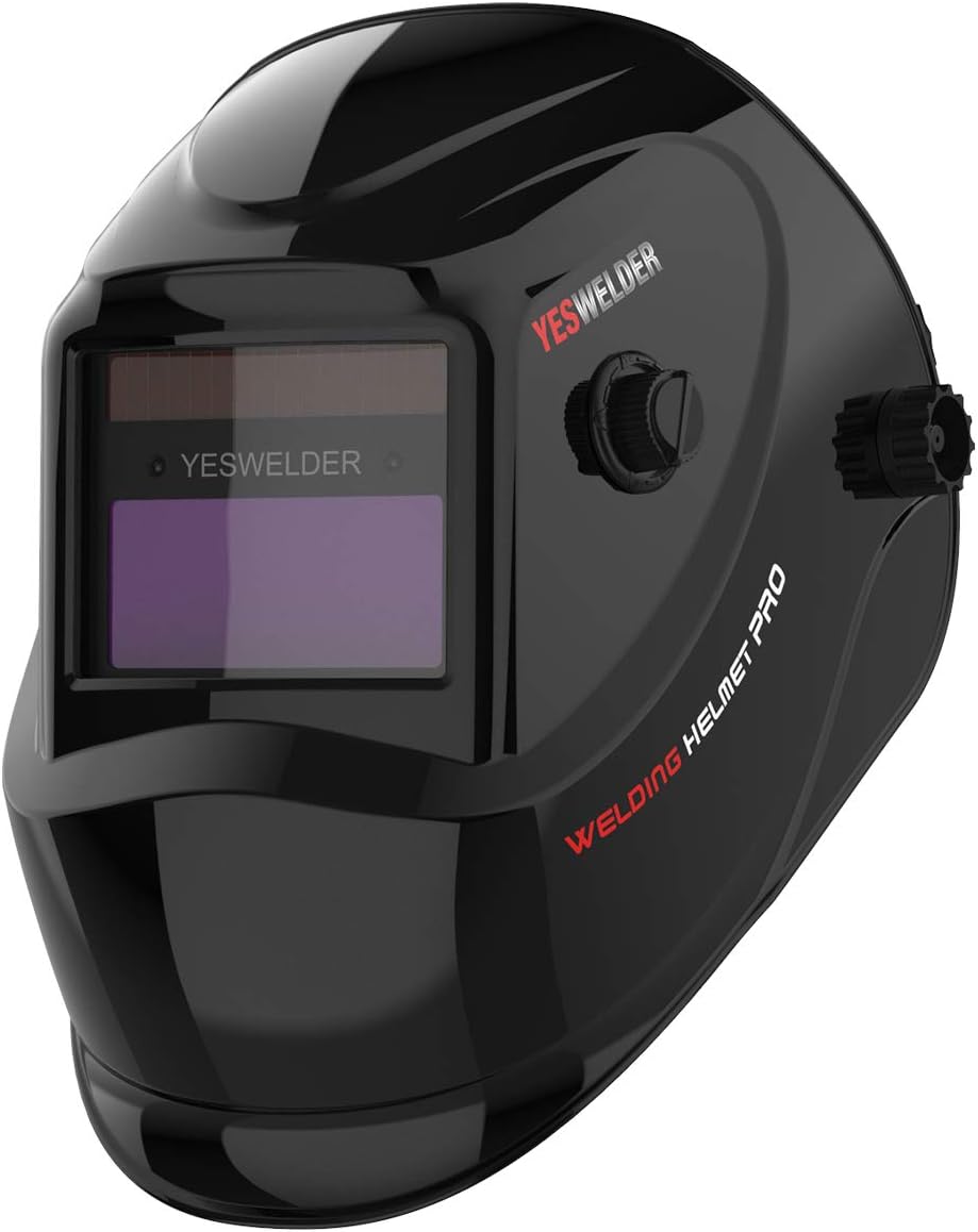 YESWELDER True Color Solar Powered Auto Darkening Welding Helmet, Wide Shade 4/9-13 for TIG MIG ARC Weld Hood Welder Mask Pack of 2