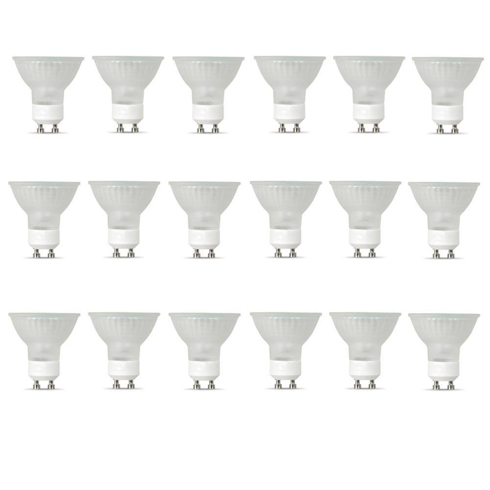 Feit Electric 50-Watt Bright White (2700K) MR16 GU10 Bi-Pin Base Dimmable Halogen Light Bulb (18-Pack)