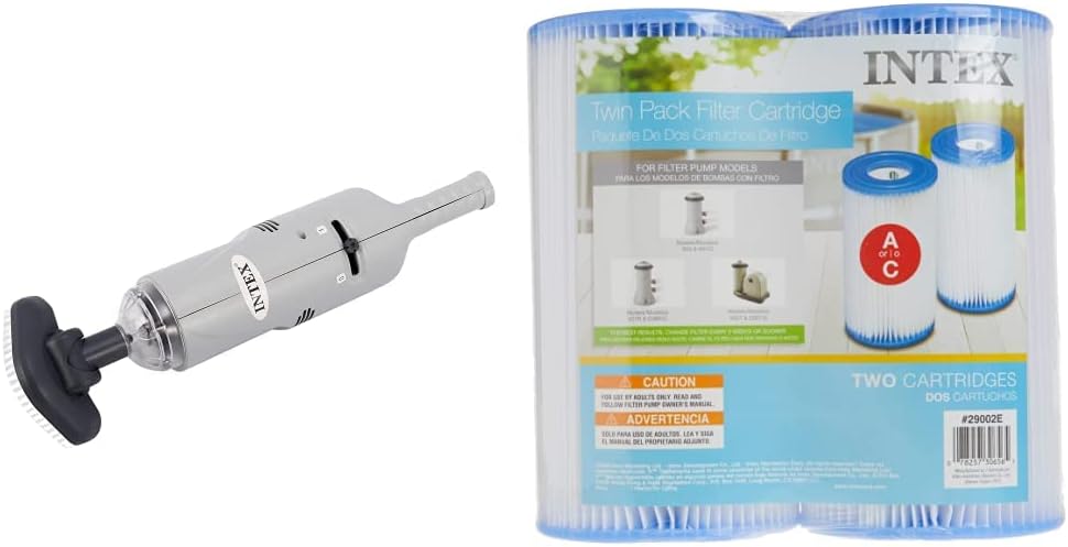 Intex 28620EP Handheld Rechargeable Spa Pool Vacuum, Grey