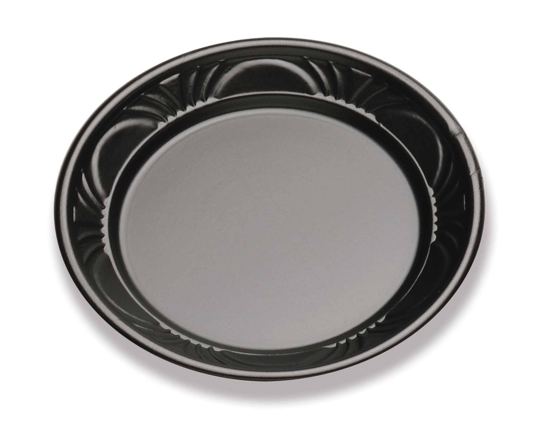 Plate Plastic Pearl Black - D u0026 W Fine Pack