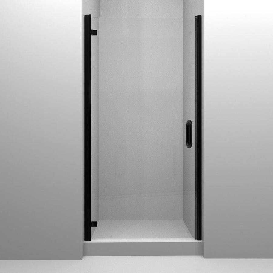 Arizona Shower Door MP30X66MBCL Mp Swinging 30x22 x 67x22 Hinged Semi-Frameless Shower Door Finish: Matte Black, Glass Type: Cle