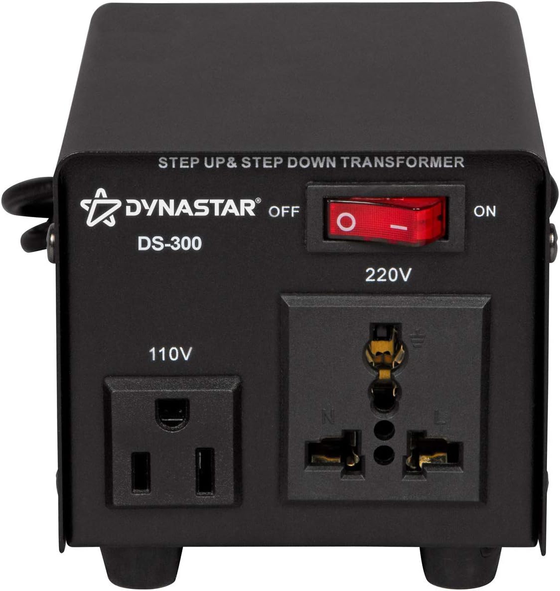 Dynastar Step Up & Step Down Voltage Converter and Transformer, 110-220 to 220-240 Volts; Heavy Duty, Extra Durable Lifetime Coil, 5-Year-Warranty, 300 Watts Pack of 2