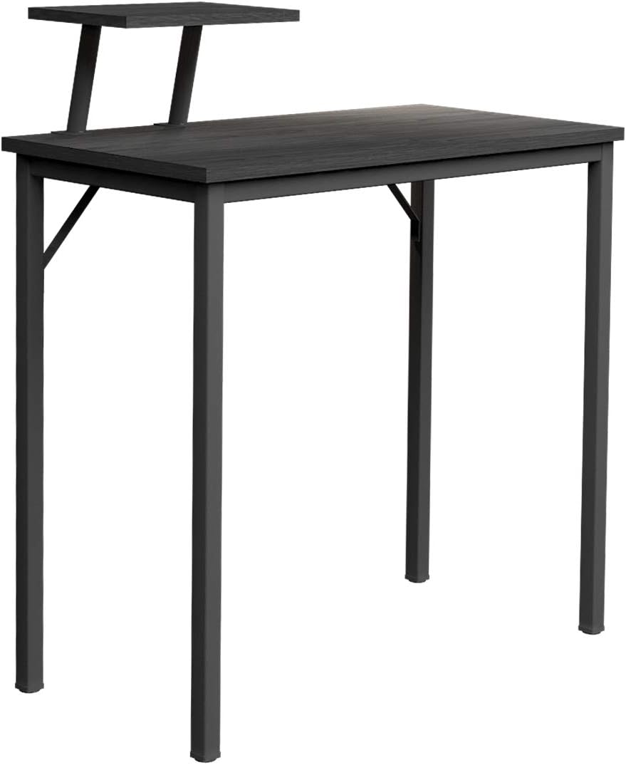 Black Large Home Office Computer Desk, Study Computer Table, Escritorios para Computadoras, Simple Style PC Desk for bedrooms, Easy Assembly,55 Inch Pack of 2