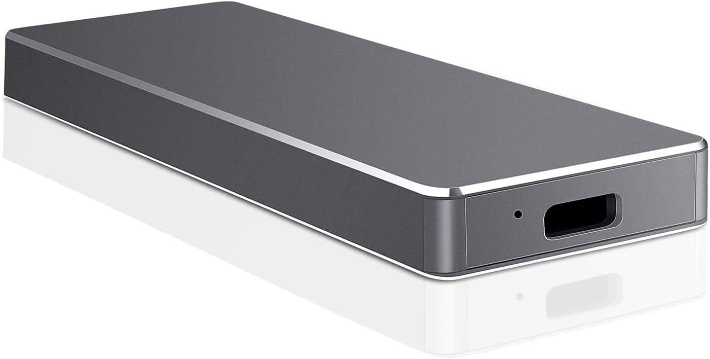 Ultra-Thin 8TB External Solid State Drive, Hard Drive USB 3.1 Portable Solid State Drive Compatible with Mac, PC, Desktop, Laptop, MacBook (8TB, Black) (8TB, A)