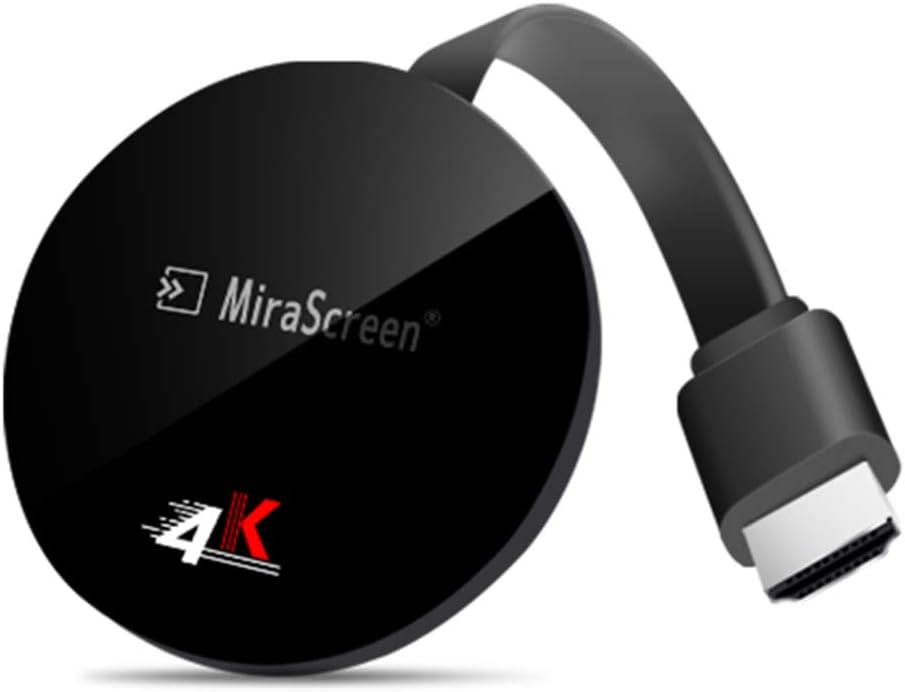 MiraScreen G7 Plus Miracast Dongle for TV 4K Wireless HDMI Display Adapter Streaming Smartphone/Tablet/PC to TV/Projector/Car Display via Airplay Miracast DLNA