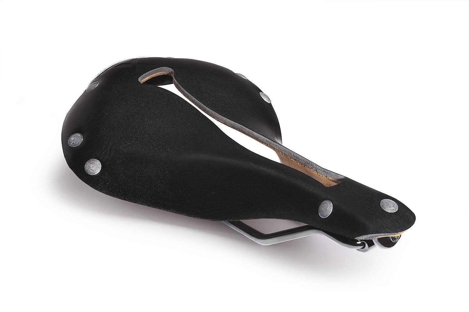 Selle Anatomica x Series Watershed Saddle: Black with Gunmetal Rivets
