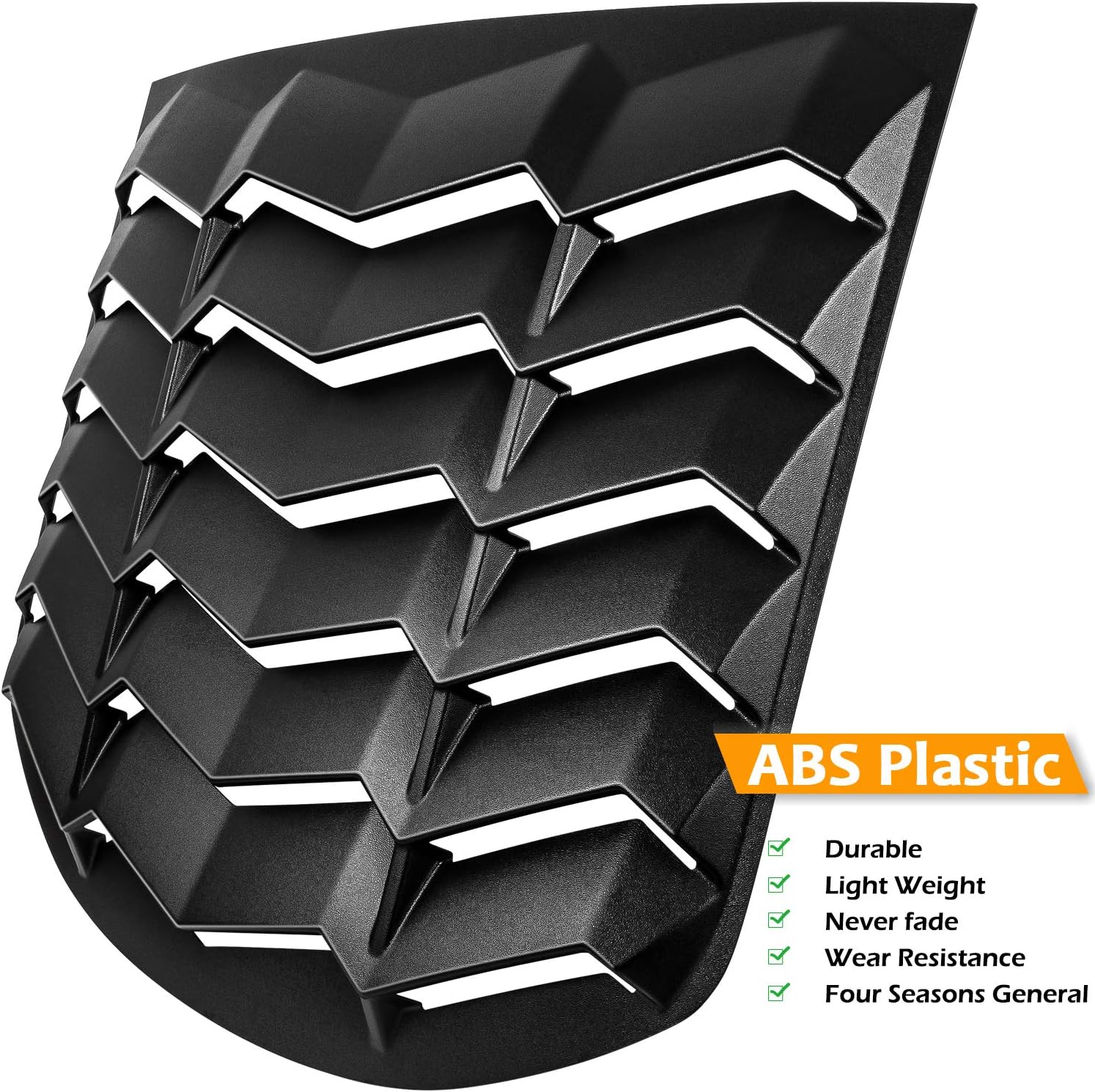 Rear Window Louver Fits for Hyundai Genesis Coupe 2010 2011 2012 2013 2014 2015 2016 Scoop Windshield Sun Shade Covers Fit All Weather in GT Lambo Style Matte Black ABS