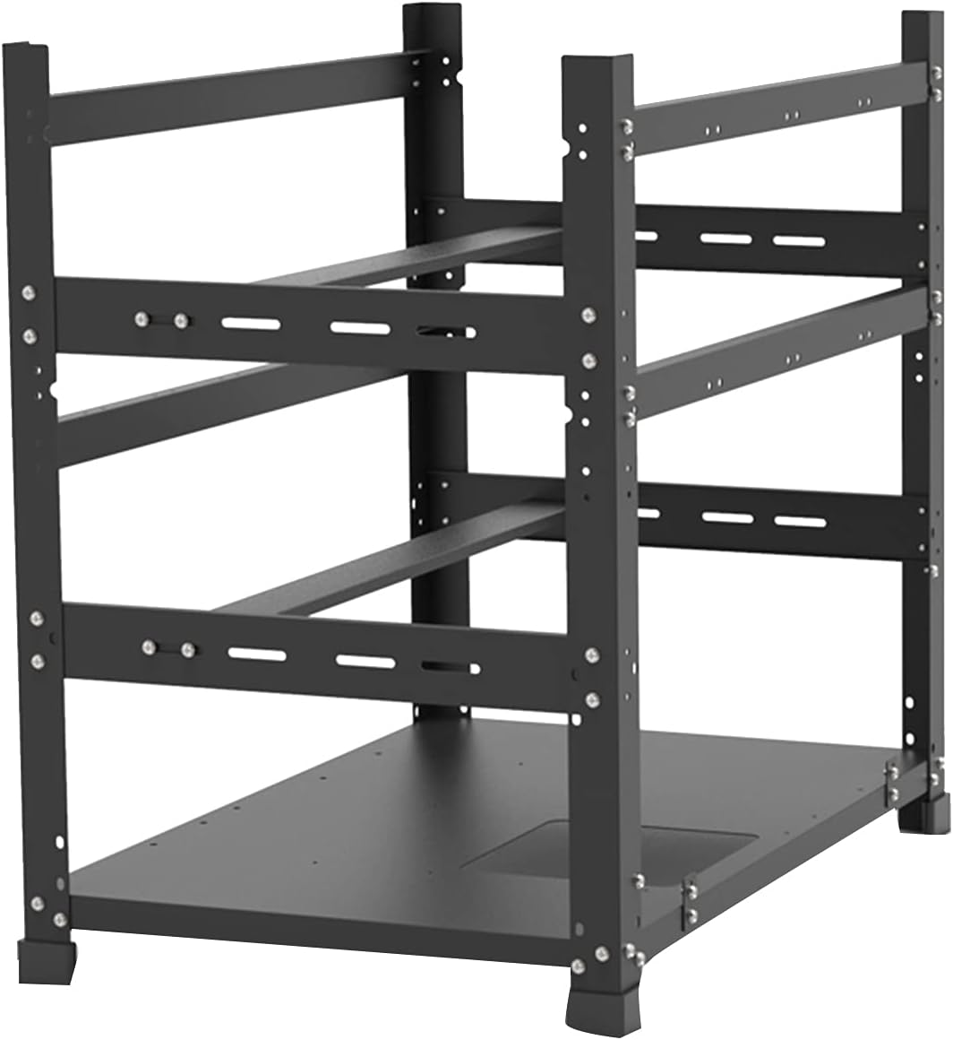 TOTOKA Mining Rig Frame 12 GPU, Open Mining Rig Frame for 12 GPU Steel Open Air Miner Mining Frame Rig Case Mining Case Rack Motherboard Bracket ETH/ETC/ZEC Ether Accessory Tool 3 Layers
