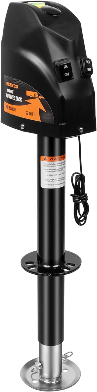 BEETRO 4000 lbs Electric Trailer Jack, Power Tongue A-Frame Jack for Travel, Trailer, Camper, RV, 22