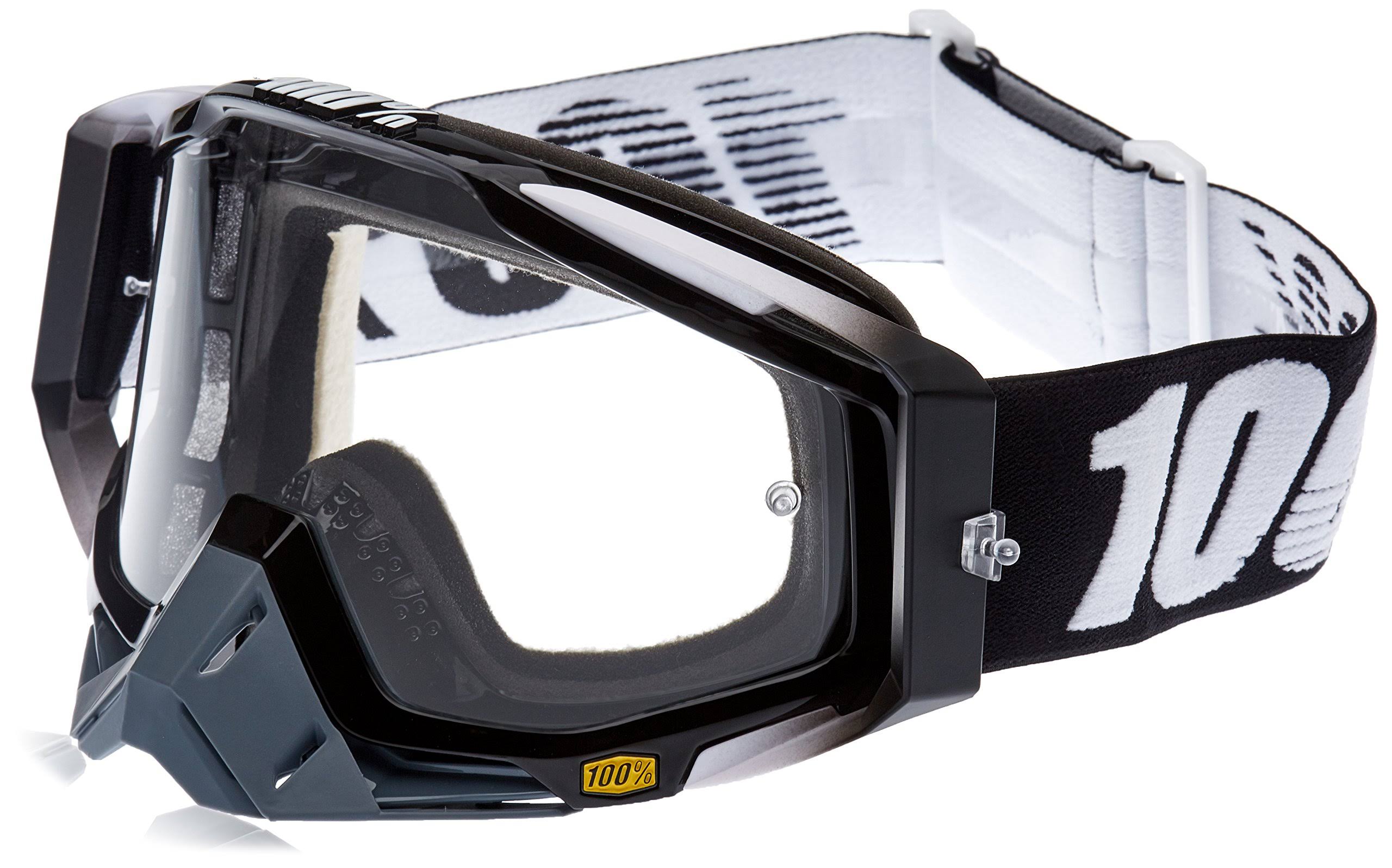 100% Racecraft Goggles - Abyss Black Clear Lens