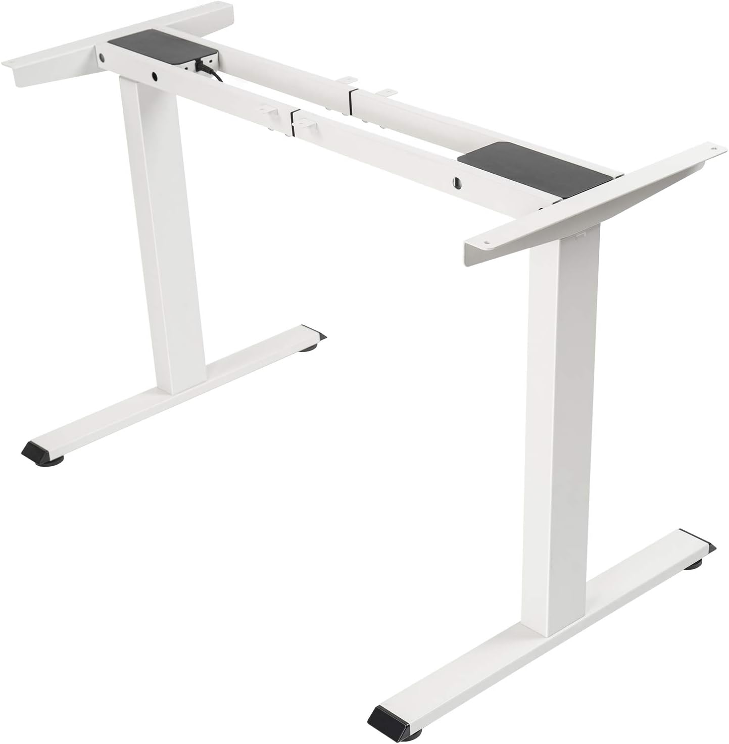 FEZIBO Dual Motor Height Adjustable Standing Desk Frame, Adjustable Desk Legs for 43 Inches to 59 Inches Desk Tops, Home Office Sit Stand Desk Base, Black (Frame Only)