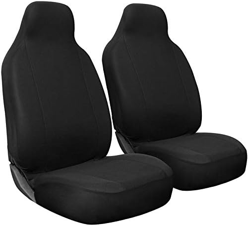 Motorup America High Back Black Auto Seat Cover - Fits Select Vehicles Car Truck Van SUV
