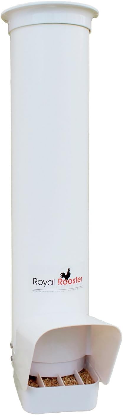 Royal Rooster Chicken Poultry Feeder with Rain Cover – 6.5 Pound Capacity