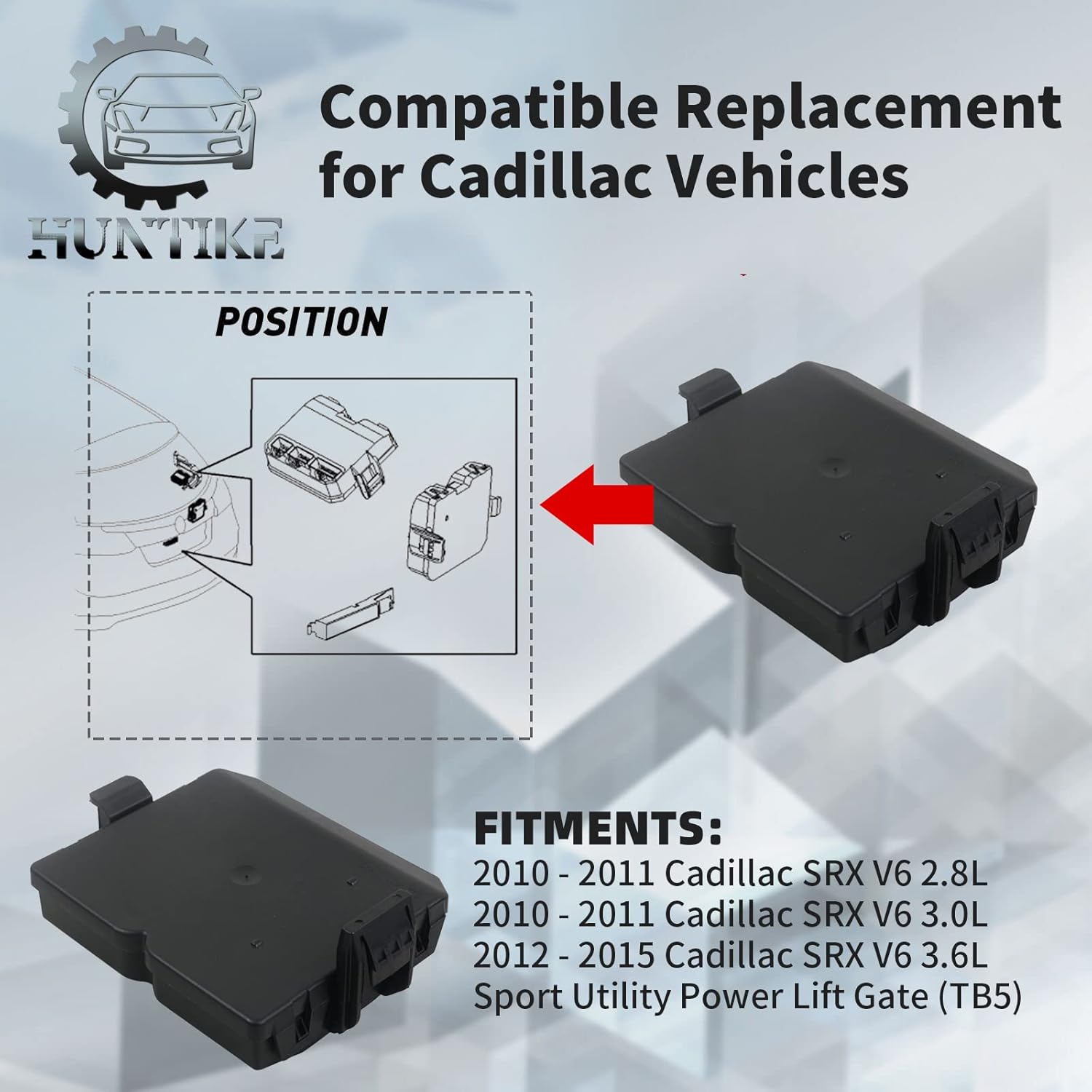 Huntike 502-032 Rear Liftgate Control Module Compatible with Cadillac SRX 2010 2011 2012 2013 2014 2015 Replaces# 20837967 20816435 20837962