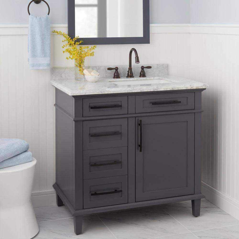 Glacier Bay Mandouri 8 in. Widespread 2-Handle LED High-Arc Bathroom Faucet in Bronze