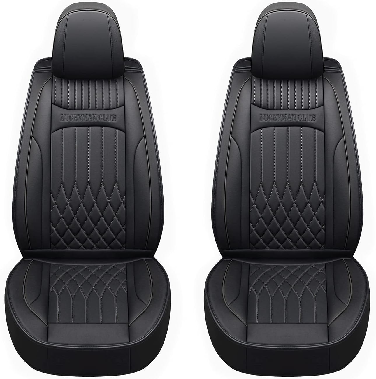 LUCKYMAN CLUB J01-LH Universal Car Seat Covers Full Set, Fit for Most Sedan SUV Truck Hatchback Like RAV4 CR-V Camry Grand Cherokee Equinox CX-5 Escape Outback Forester (Full Set, Black/Red )