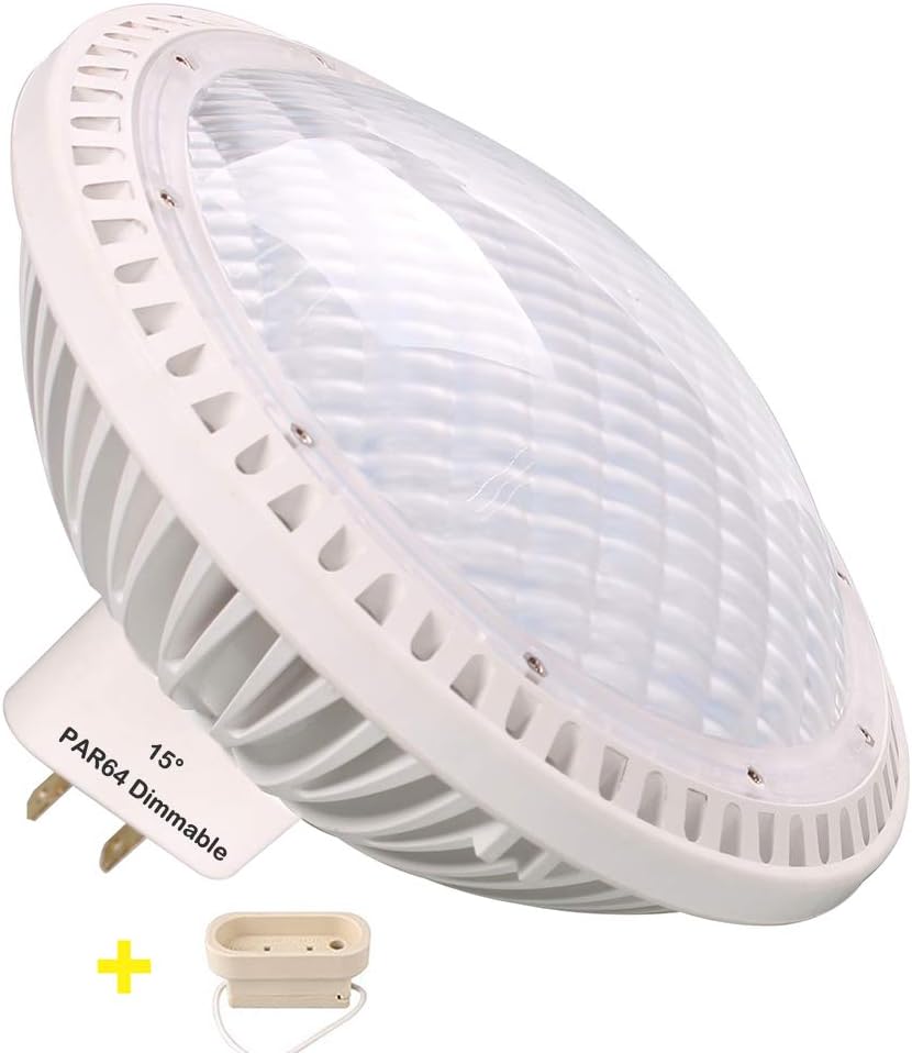 AIPLAMP Par64 LED Bulb Dimmable Soft White Very Narrow 15&deg; Spot Light Bulb with Gx16d Base 40W AC120V 2700K-3000K Warm White, 500Watt Halogen Equivalent,1-Pack