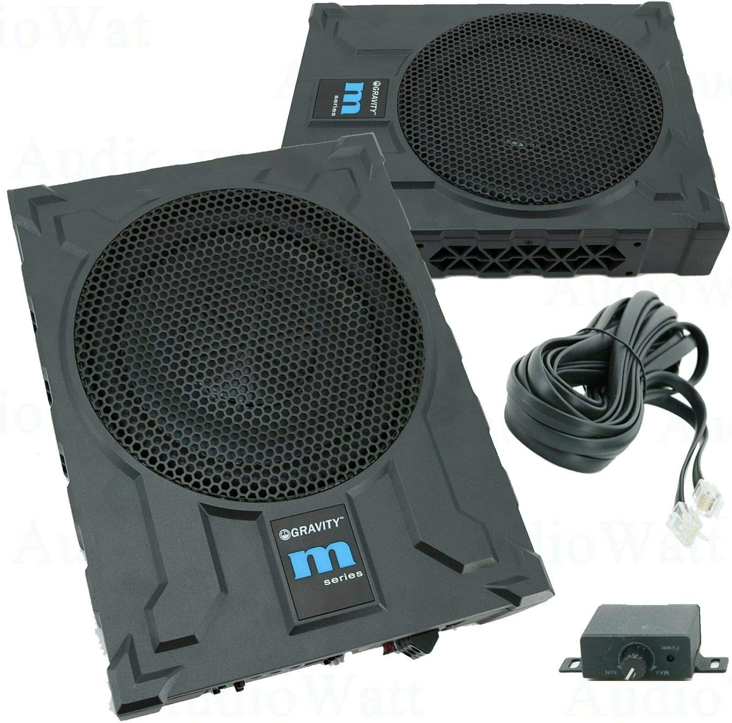 Gravity GRWF10 10-Inch 550 Watts Car Audio Under Seat Subwoofer Powerful Loud Speaker Pro Audio Active Aluminum Super Slim with High Power Long-Throw 10'' Truck Bass Sub