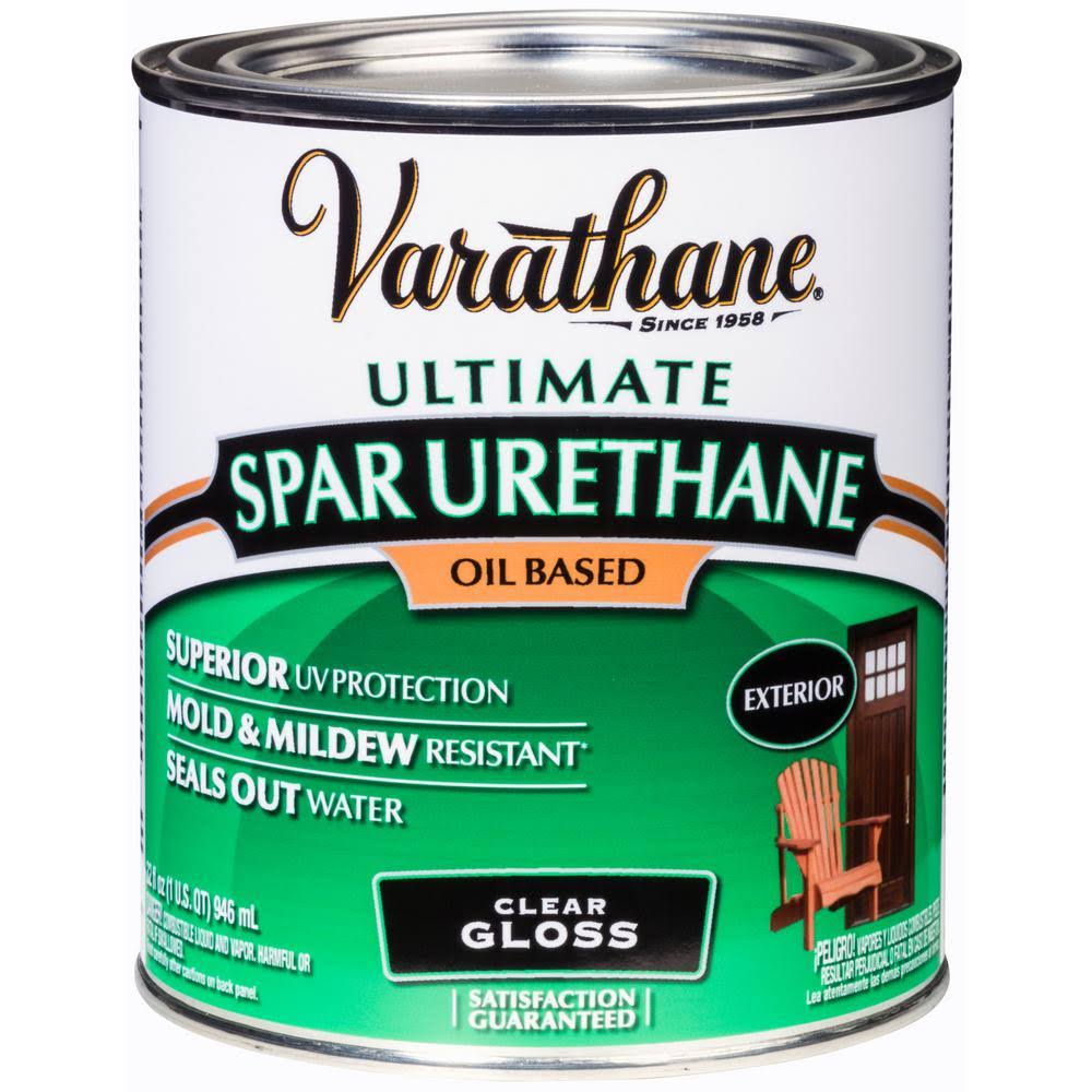 Varathane 1-qt.Clear Gloss 275 VOC Oil-Based Exterior Spar Urethane (2 Pack), Exterior Polyurethane